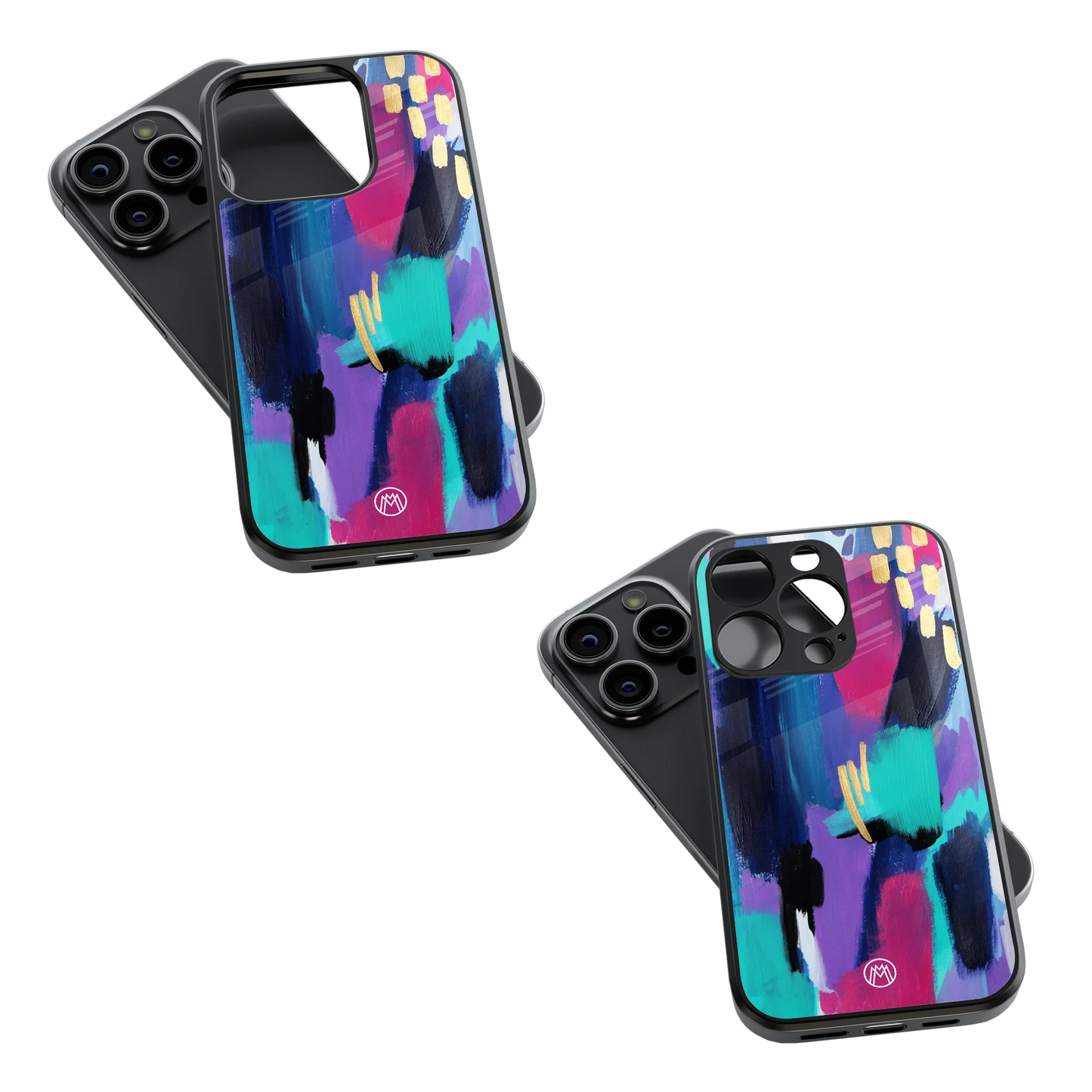 Trendy Glass Back Mobile Case for iPhone, Samsung, Redmi, OnePlus, Google Pixel, Motorola