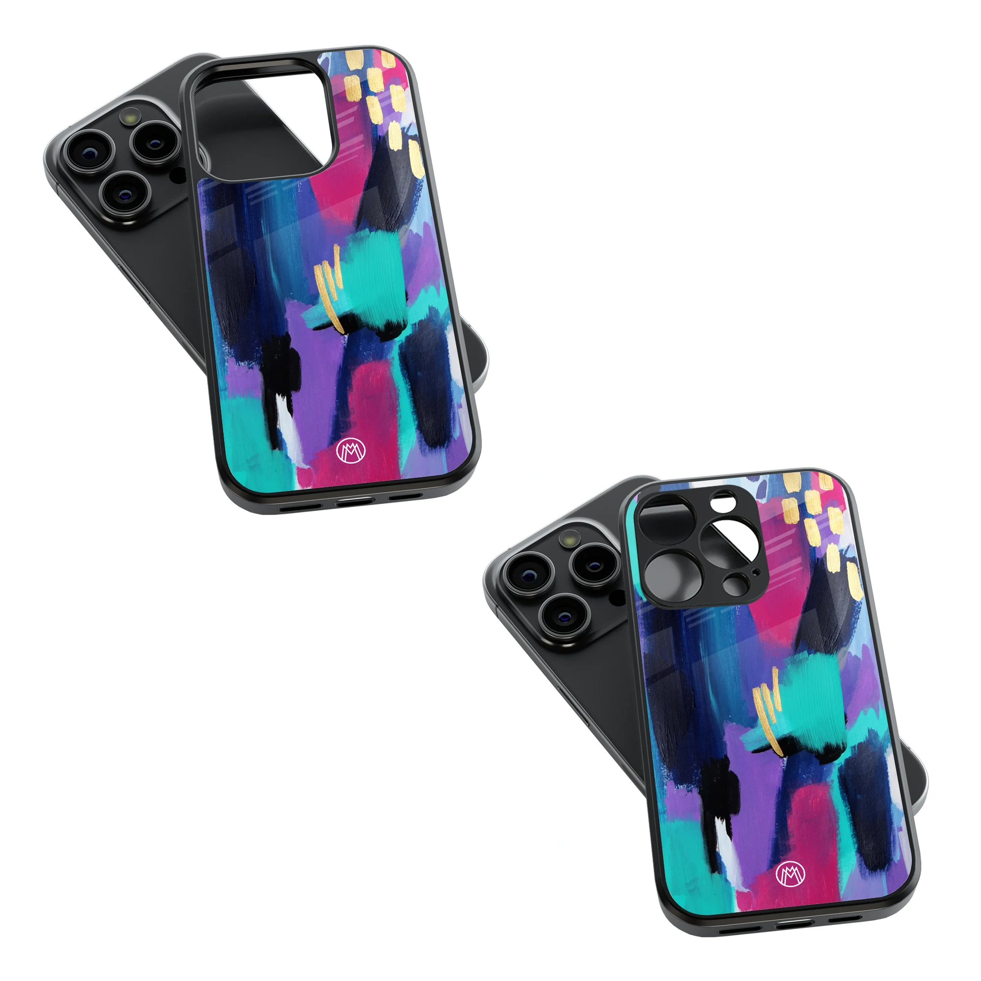 Trendy Glass Back Mobile Case for iPhone, Samsung, Redmi, OnePlus, Google Pixel, Motorola