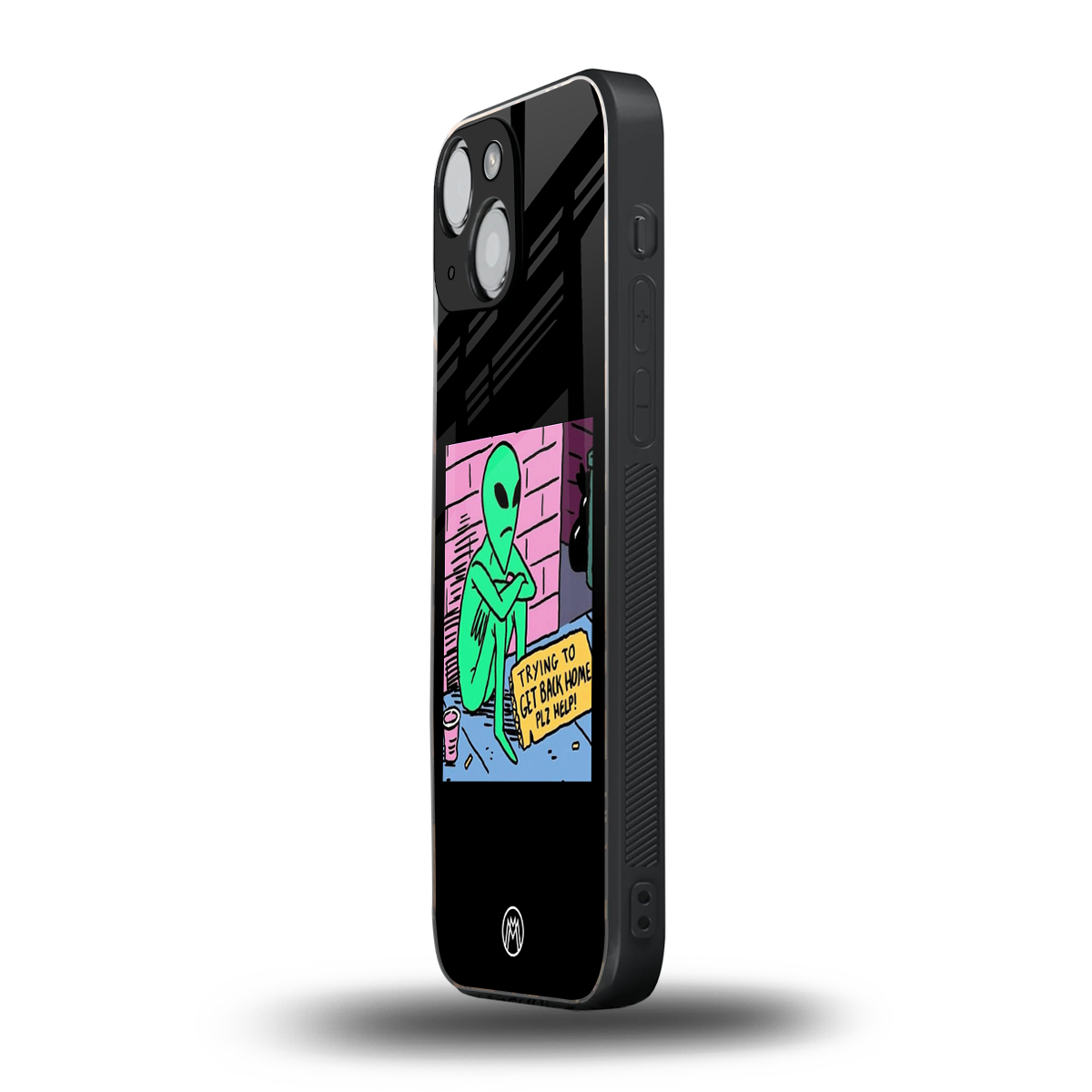 go home alien back phone cover | glass case for iphone 13 mini