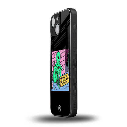 go home alien back phone cover | glass case for iphone 13 mini