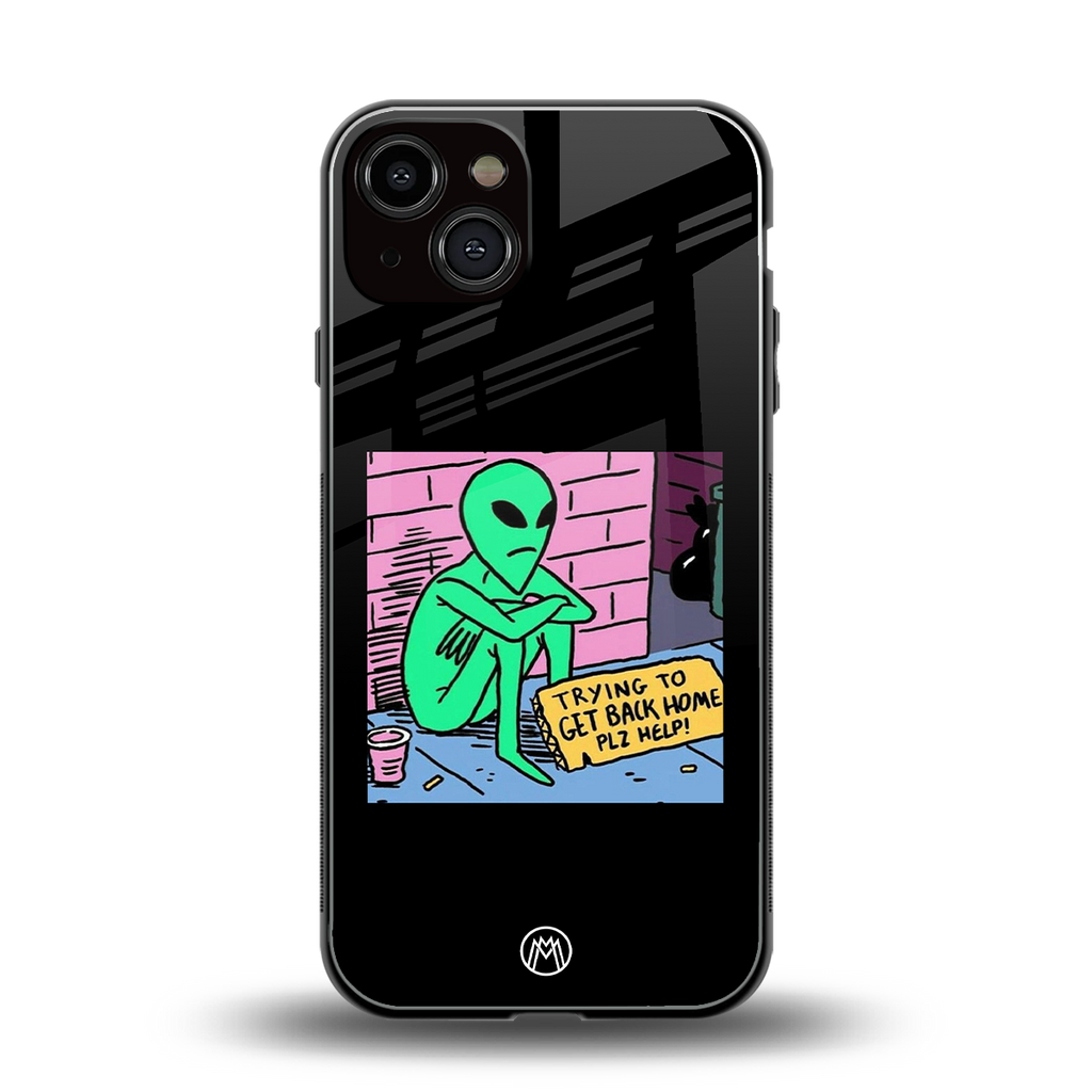 go home alien back phone cover | glass case for iphone 13