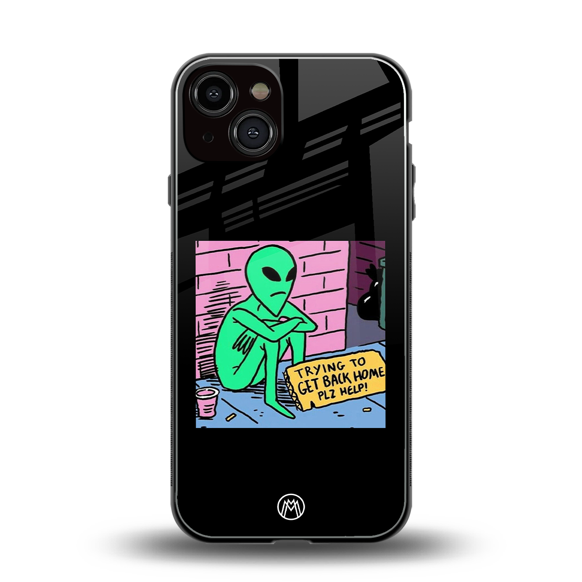 go home alien back phone cover | glass case for iphone 13