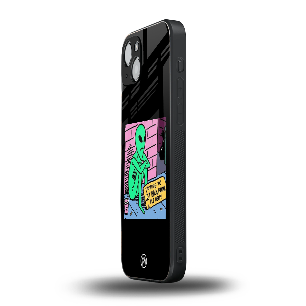 go home alien back phone cover | glass case for iphone 14 plus