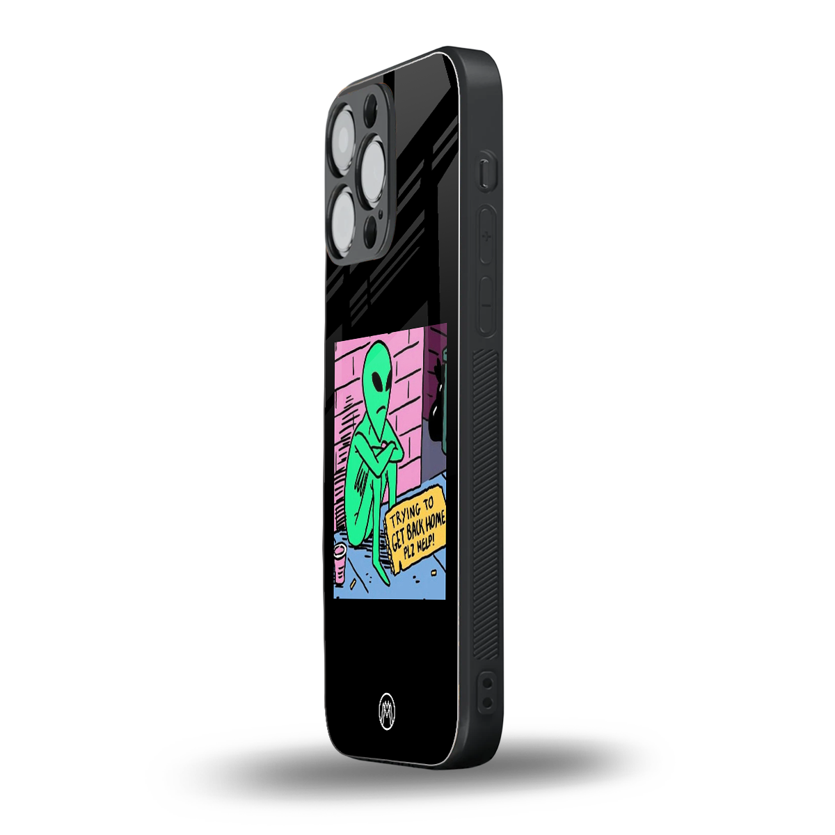go home alien back phone cover | glass case for iphone 15 pro max