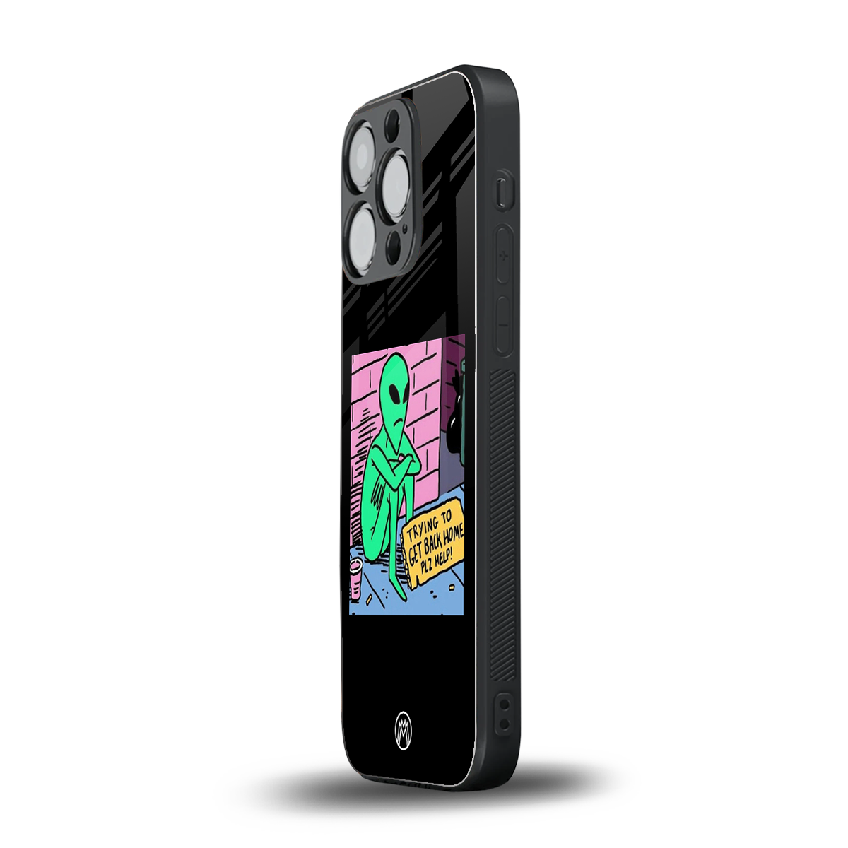 go home alien back phone cover | glass case for iphone 15 pro