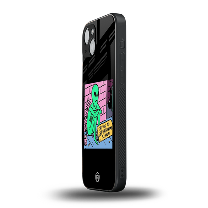 go home alien back phone cover | glass case for iphone 15
