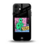 go home alien back phone cover | glass case for iphone 16 plus