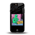 go home alien back phone cover | glass case for iphone 16 pro max