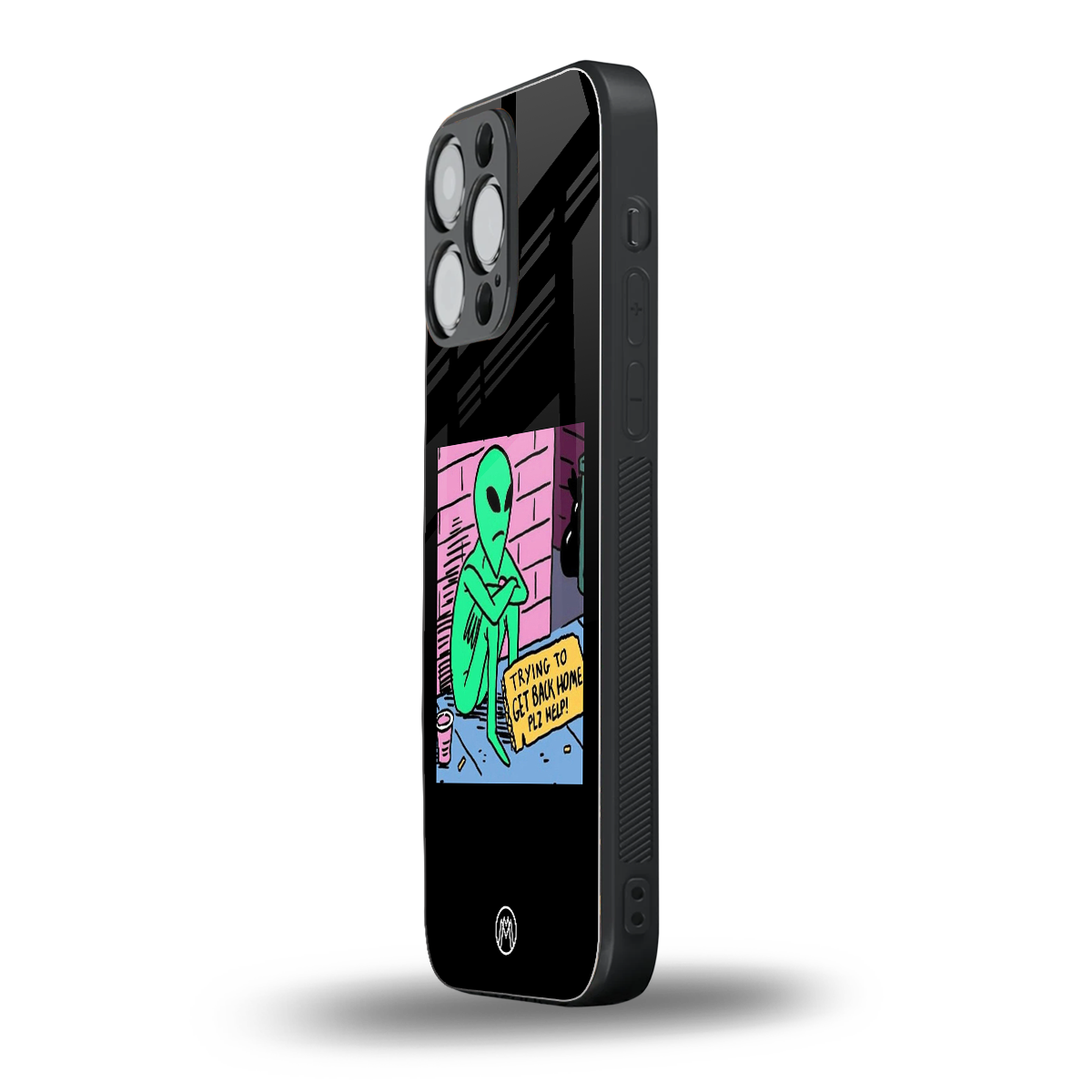 go home alien back phone cover | glass case for iphone 16 pro max