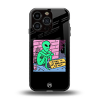 go home alien back phone cover | glass case for iphone 16 pro