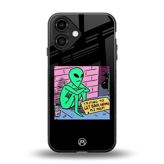 go home alien back phone cover | glass case for iphone 16