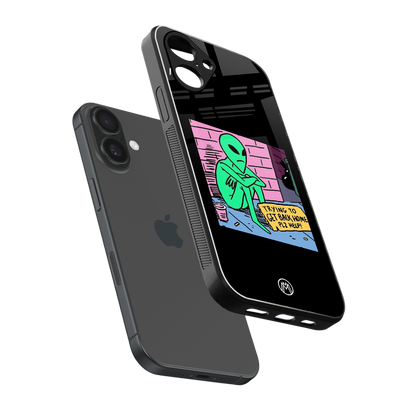go home alien back phone cover | glass case for iphone 16