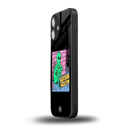 go home alien back phone cover | glass case for iphone 16
