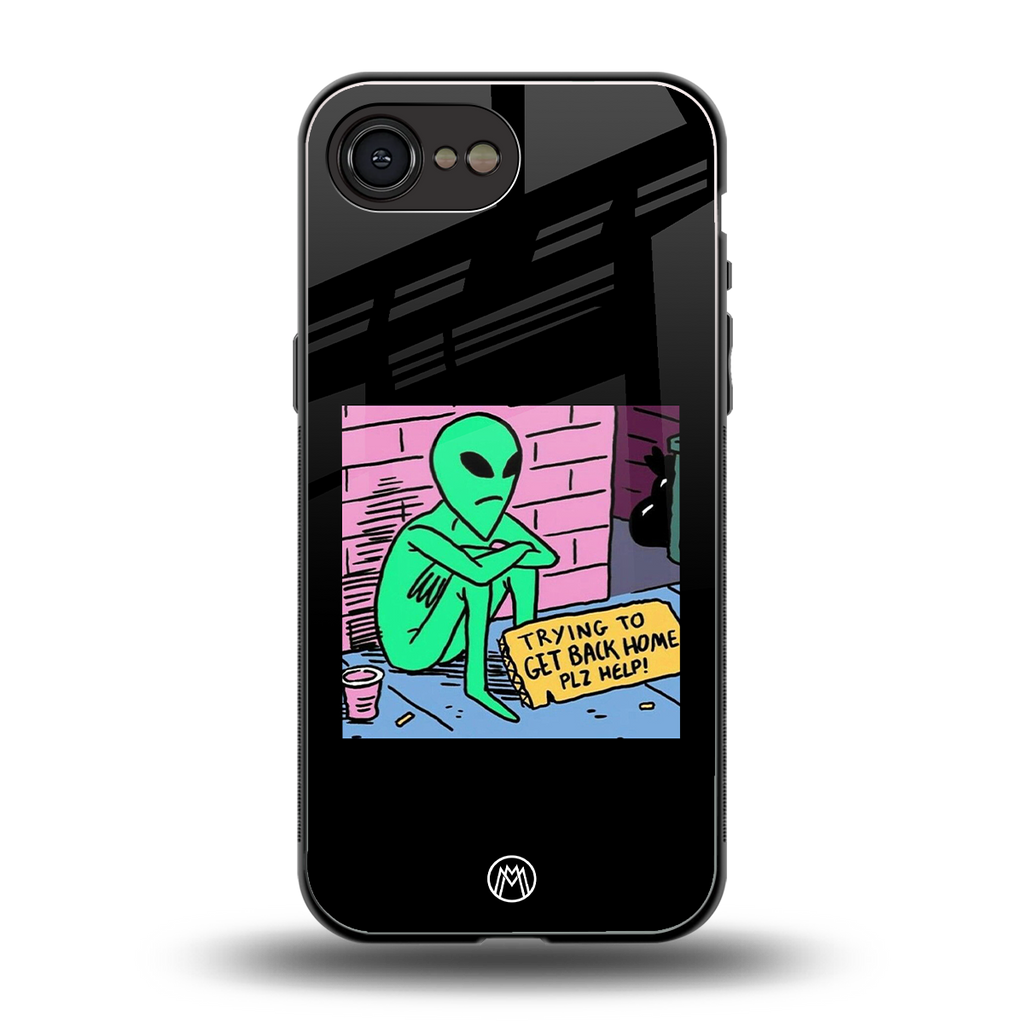 go home alien back phone cover | glass case for iphone 16e
