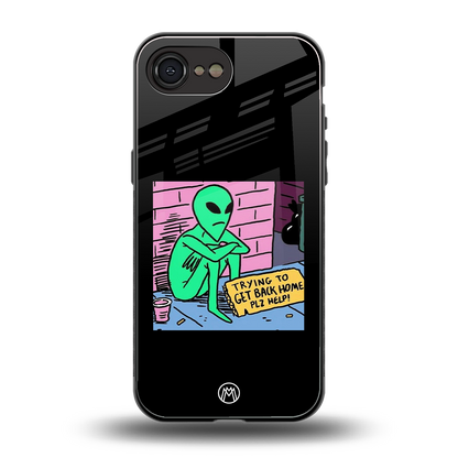 go home alien back phone cover | glass case for iphone 16e