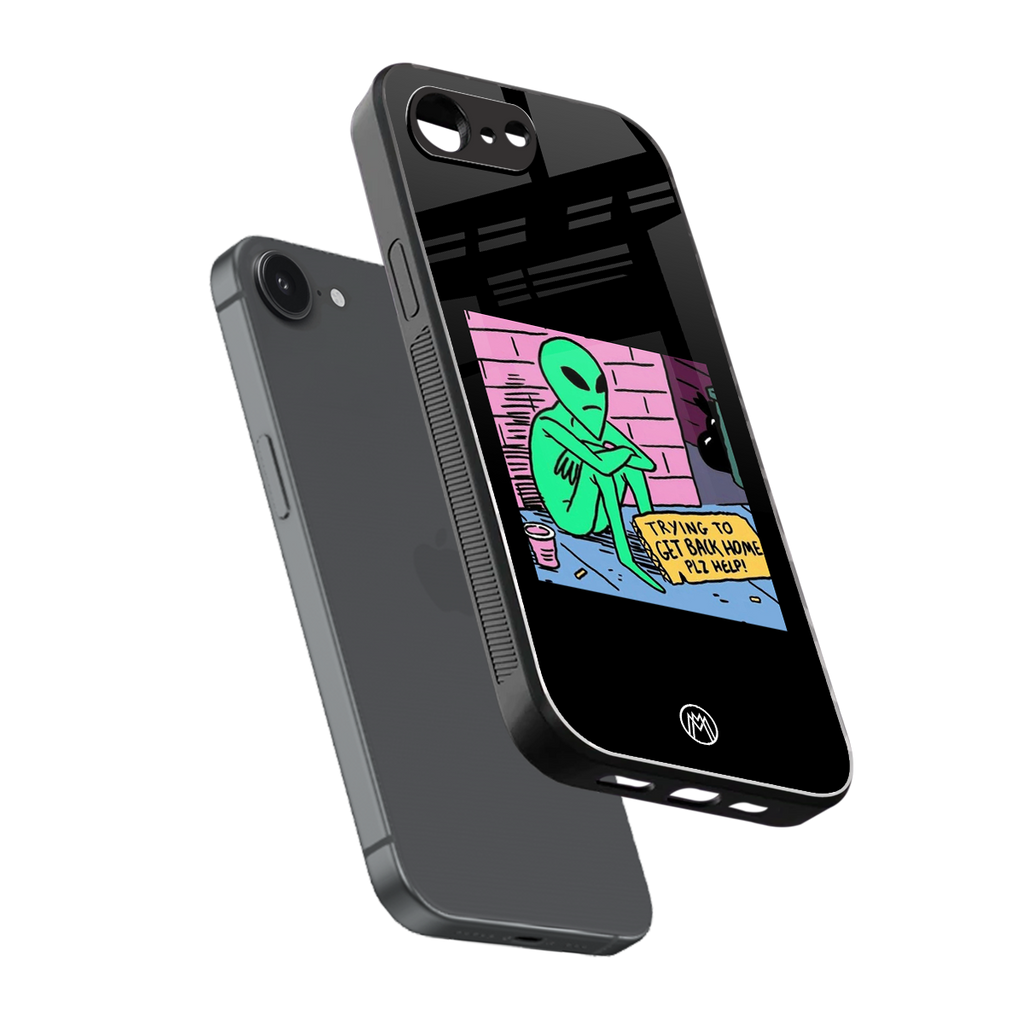 go home alien back phone cover | glass case for iphone 16e