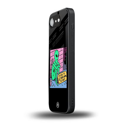 go home alien back phone cover | glass case for iphone 16e