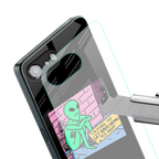 go home alien back phone cover | glass case for iphone 16e