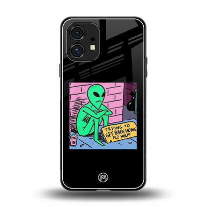 go home alien back phone cover | glass case for nothing phone 1