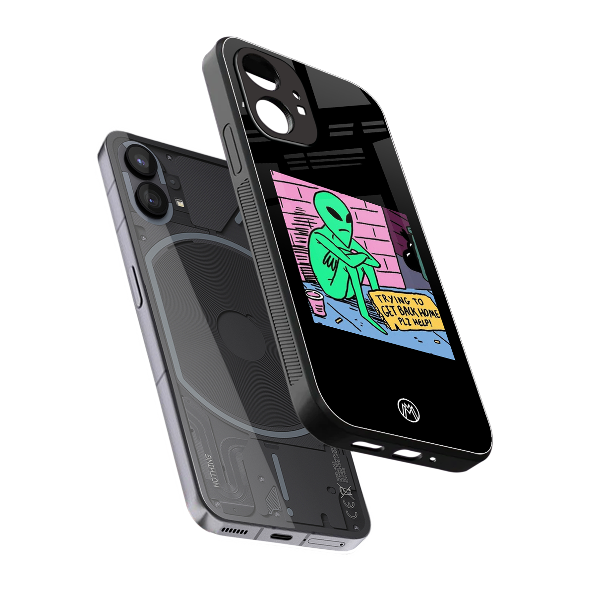 go home alien back phone cover | glass case for nothing phone 1