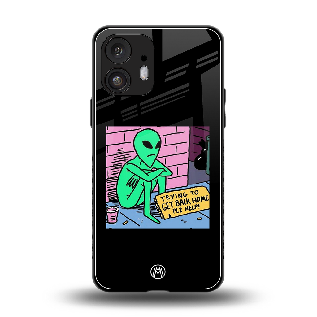 go home alien back phone cover | glass case for nothing phone 2