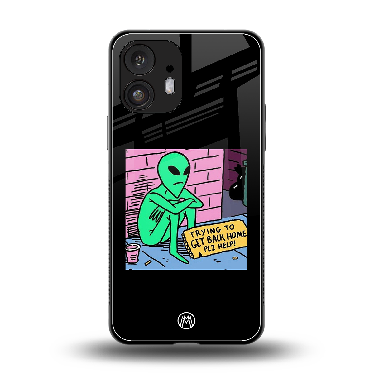 go home alien back phone cover | glass case for nothing phone 2