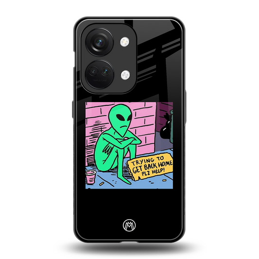 go home alien back phone cover | glass case for oneplus nord 3