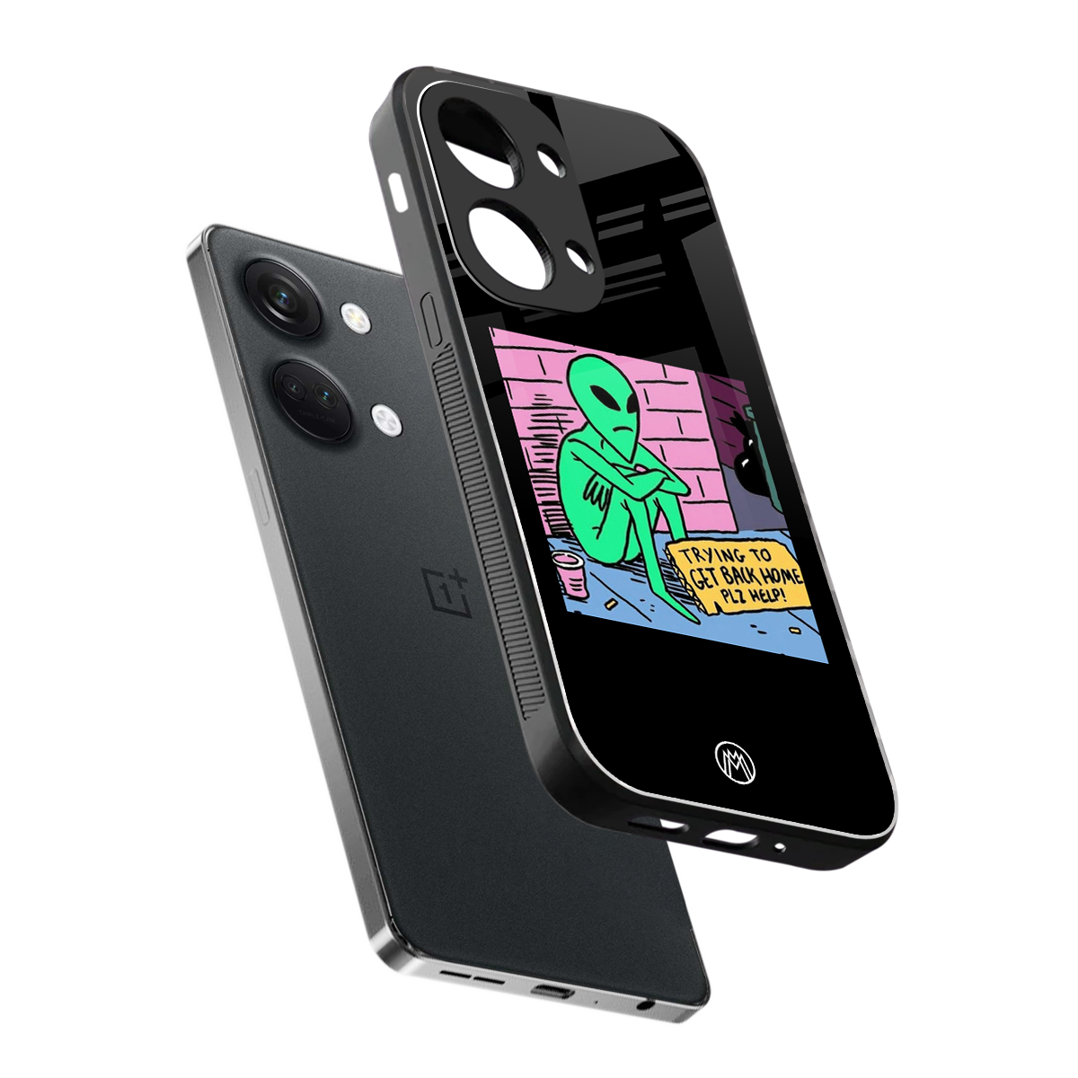 go home alien back phone cover | glass case for oneplus nord 3
