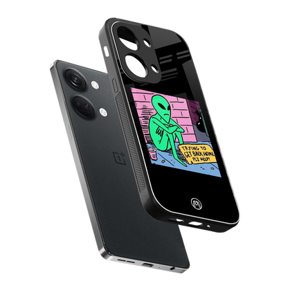 go home alien back phone cover | glass case for oneplus nord 3