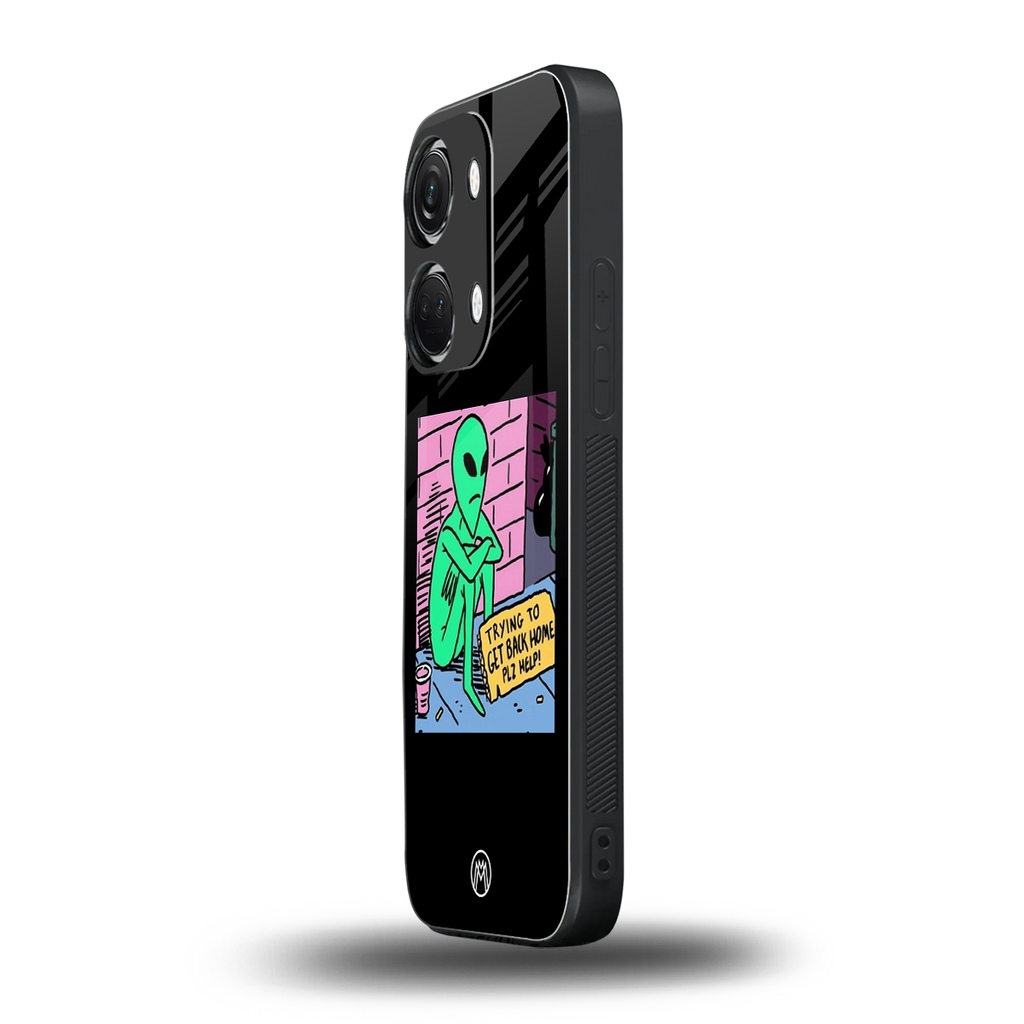 go home alien back phone cover | glass case for oneplus nord 3