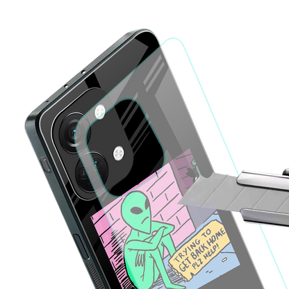 go home alien back phone cover | glass case for oneplus nord 3
