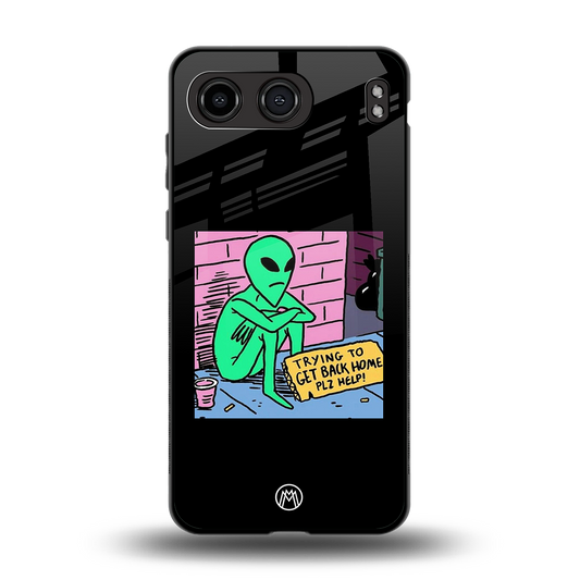 go home alien back phone cover | glass case for oneplus nord 4