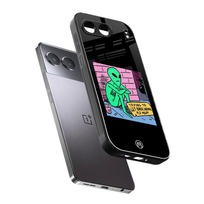 go home alien back phone cover | glass case for oneplus nord 4