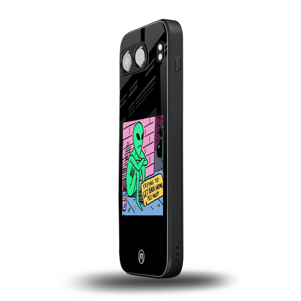 go home alien back phone cover | glass case for oneplus nord 4