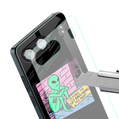 go home alien back phone cover | glass case for oneplus nord 4