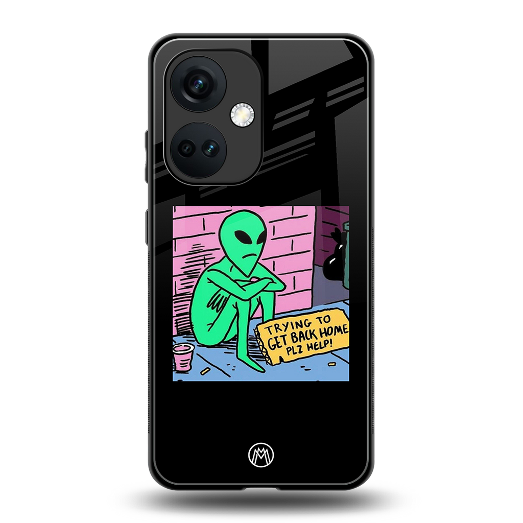 go home alien back phone cover | glass case for oneplus nord ce 3