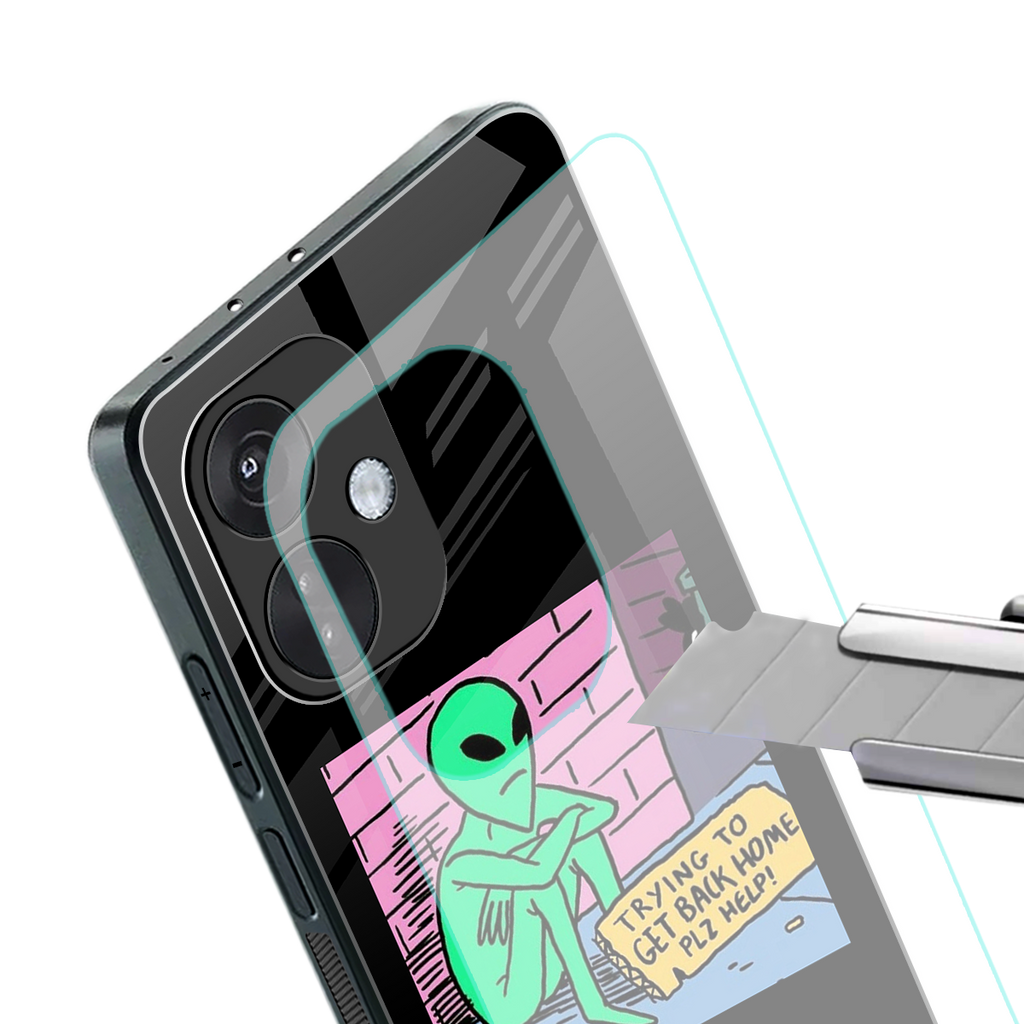 go home alien back phone cover | glass case for oneplus nord ce 3