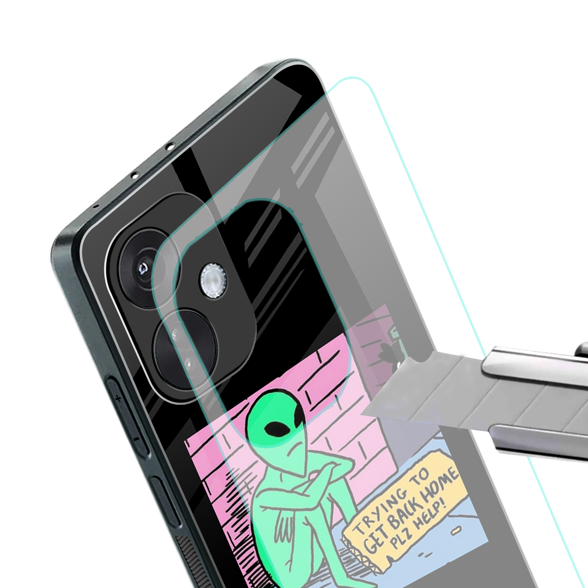 go home alien back phone cover | glass case for oneplus nord ce 3
