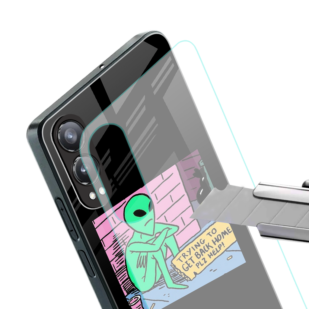 go home alien back phone cover | glass case for oneplus nord ce 4 lite