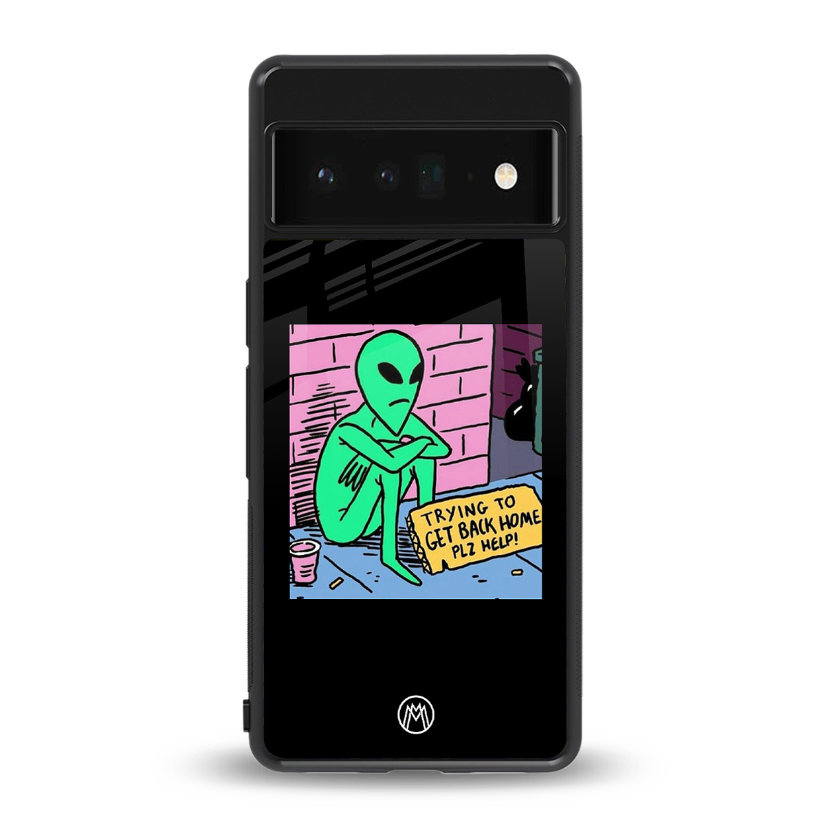 go home alien back phone cover | glass case for google pixel 6 pro