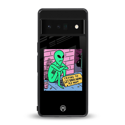 go home alien back phone cover | glass case for google pixel 6 pro