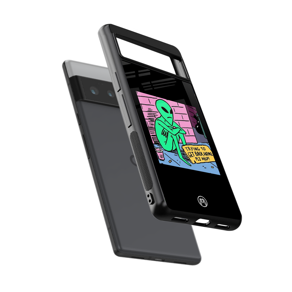 go home alien back phone cover | glass case for google pixel 6 pro