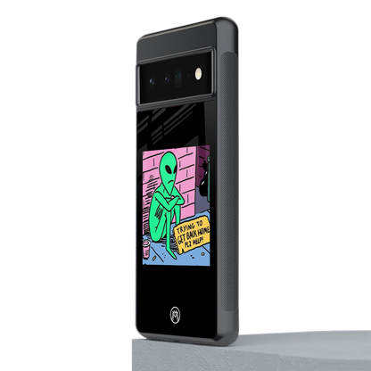 go home alien back phone cover | glass case for google pixel 6 pro