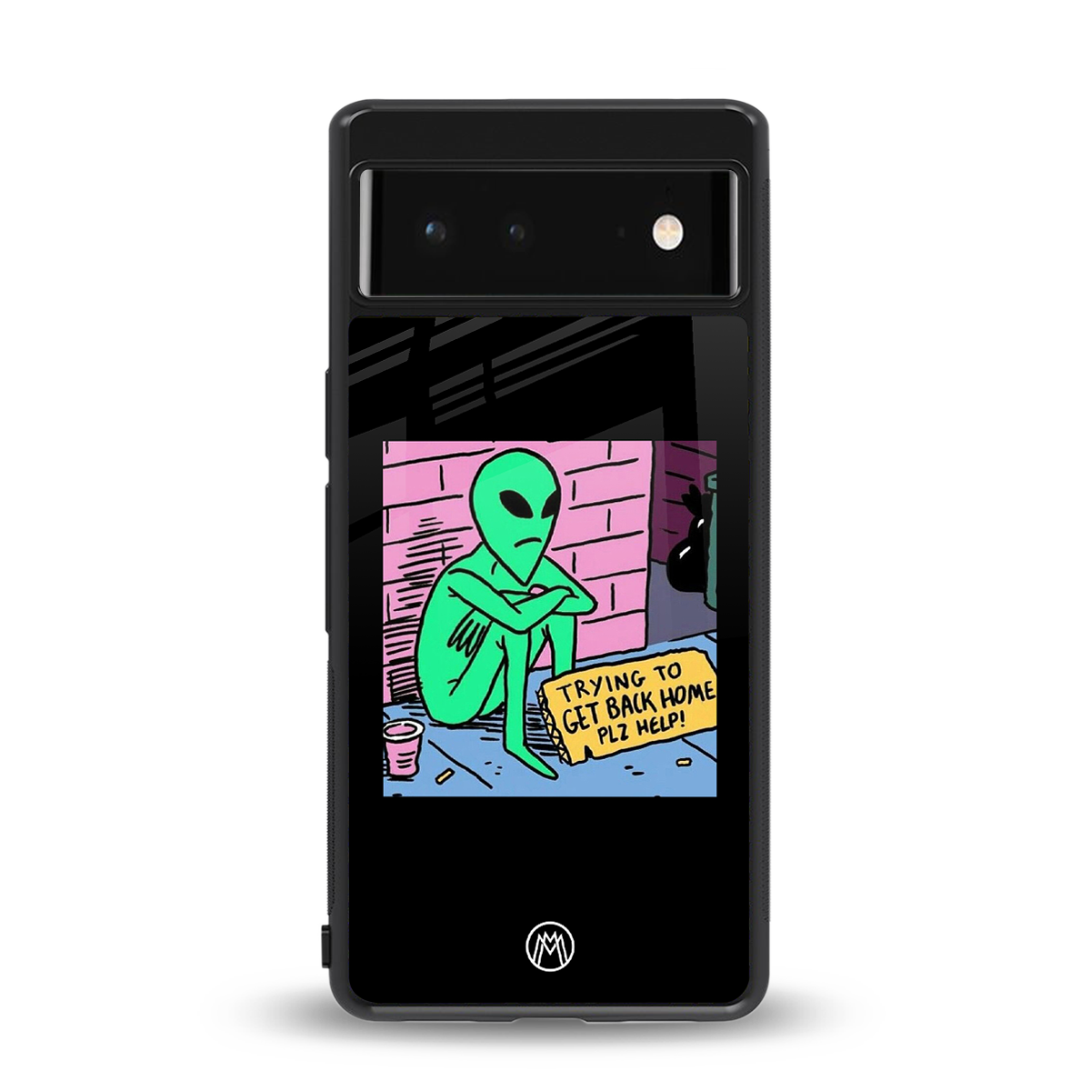 go home alien back phone cover | glass case for google pixel 6