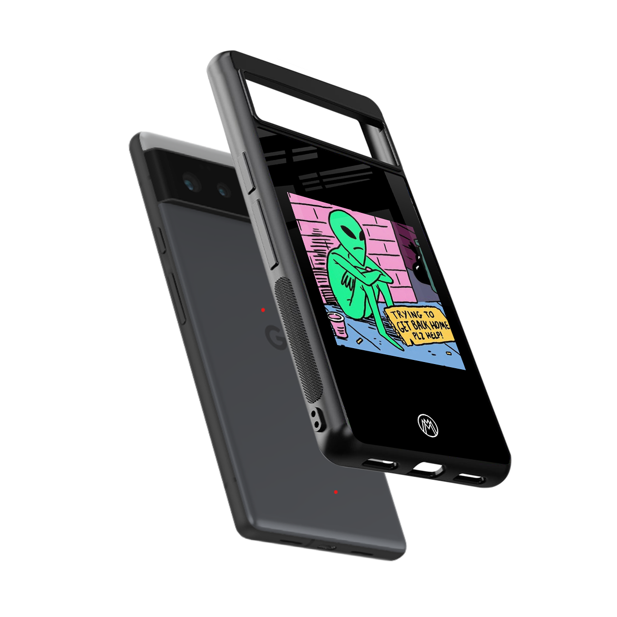go home alien back phone cover | glass case for google pixel 6