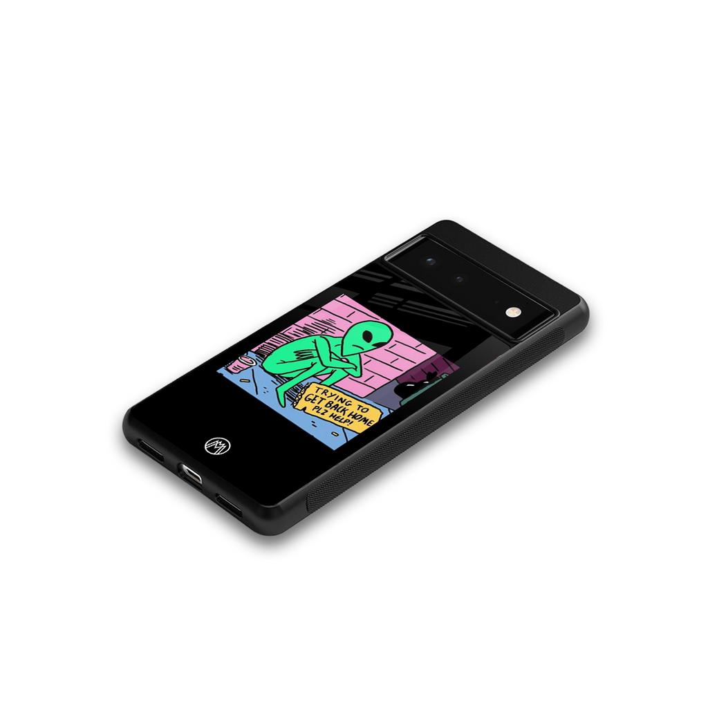 go home alien back phone cover | glass case for google pixel 6