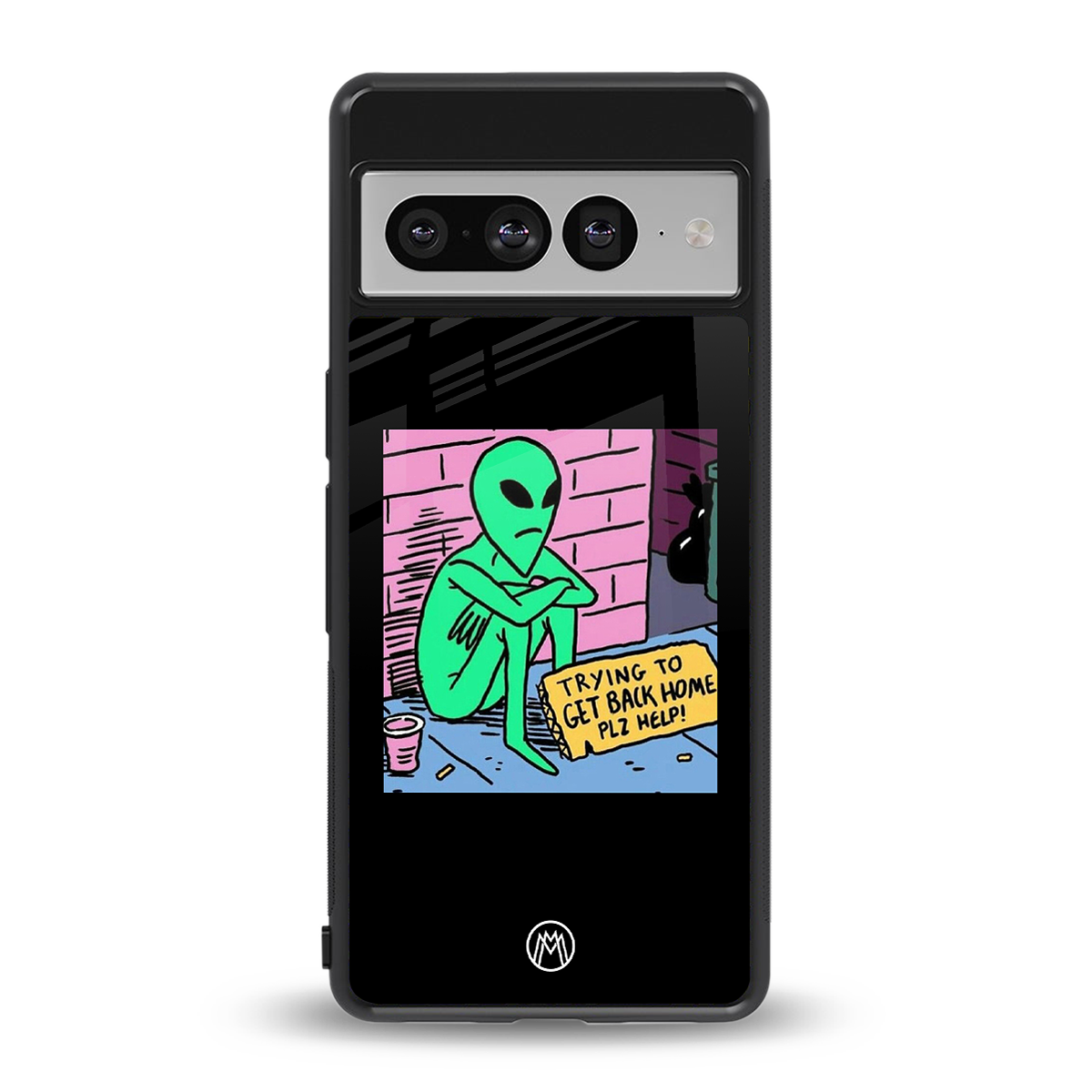 go home alien back phone cover | glass case for google pixel 7 pro