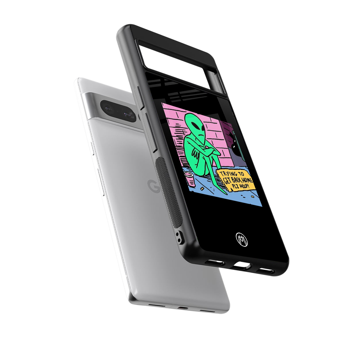 go home alien back phone cover | glass case for google pixel 7 pro