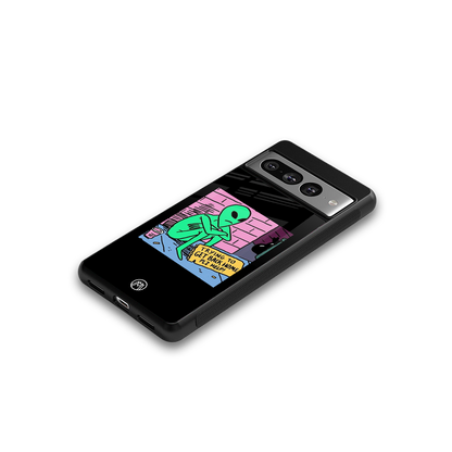go home alien back phone cover | glass case for google pixel 7 pro