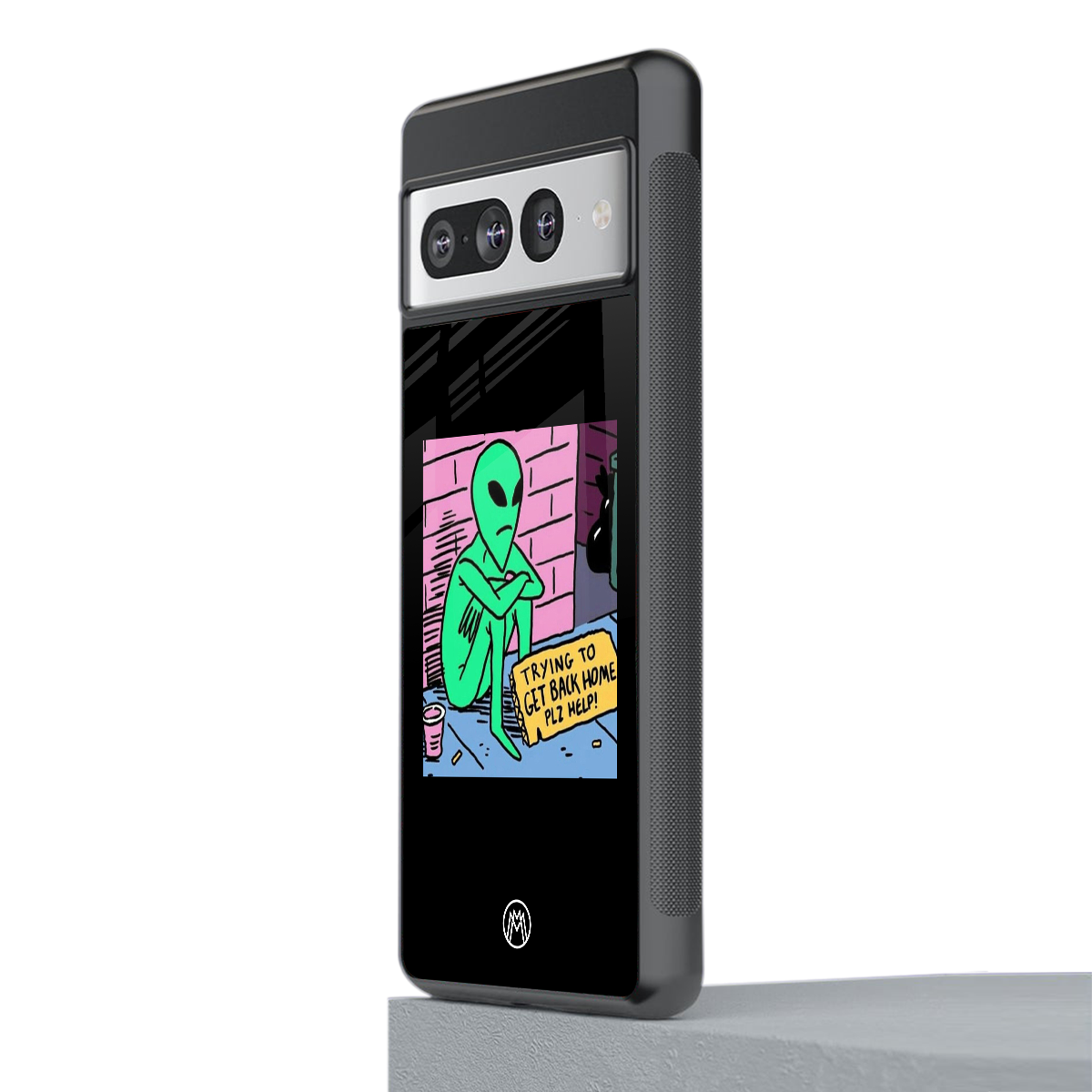 go home alien back phone cover | glass case for google pixel 7 pro